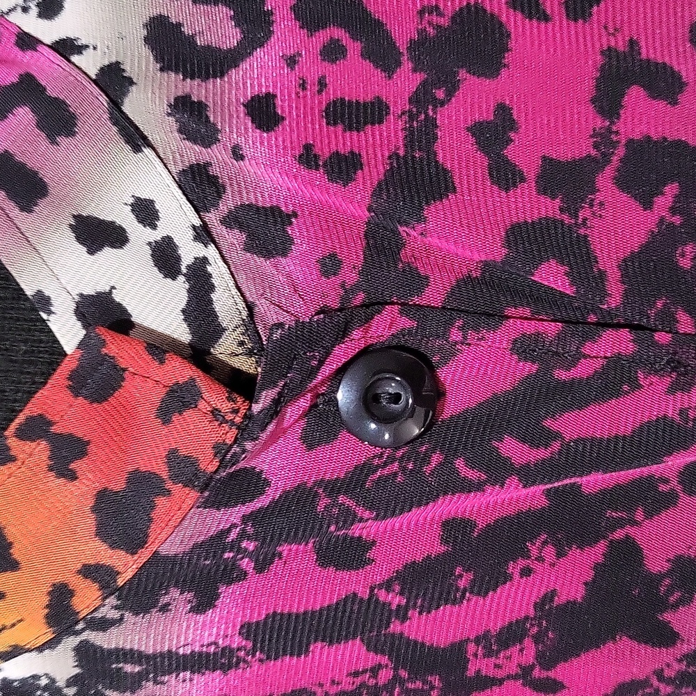 Multiples Top Ombre Animal Print Sheer Mesh Artsy Stretch, XL, Exellent conditio - Picture 2 of 6